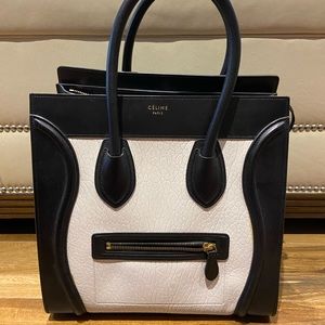 Celine bicolor luggage bag